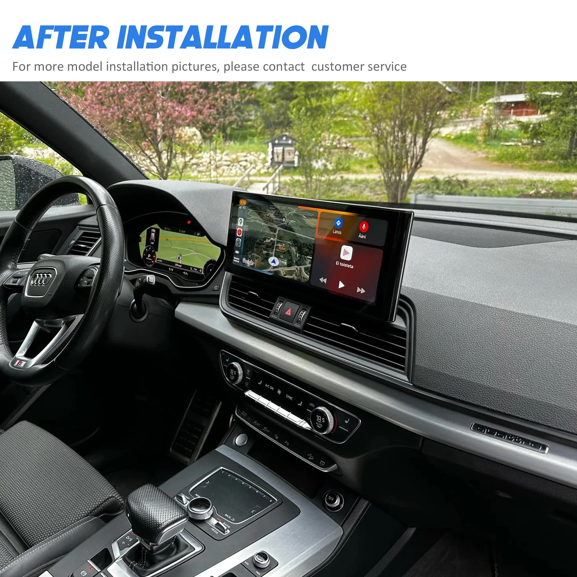 12.3 Android 14 Wireless Carplay For Audi A4 A5 Q5 B9 2017 2016-2023 IPS Touch Screen WIFI Multimedia Stereo GPS Navi Receiver