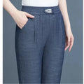 High Waist Women's Thin Jeans Summer New Slim Elastic Waist Denim Harlan Pants Comfortable And Breathable Female Casual Pants