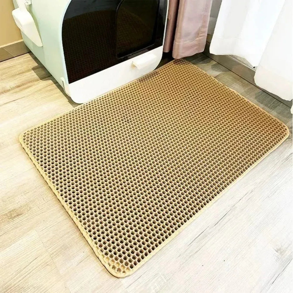 new 90X60CM Cat Litter Mat Waterproof Double Layer Pet Litter Box Mat Pet Toilet Cat Mat Nonslip Sand Cat Washable Mat Pet Clean