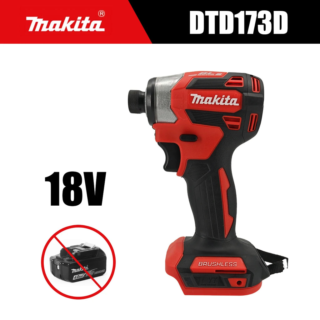 Makita 18V DTD173 Brushless Drill Power Tool Multicolor Home Improvement DIY 180Nm Electric Wood Bolt T-Mode
