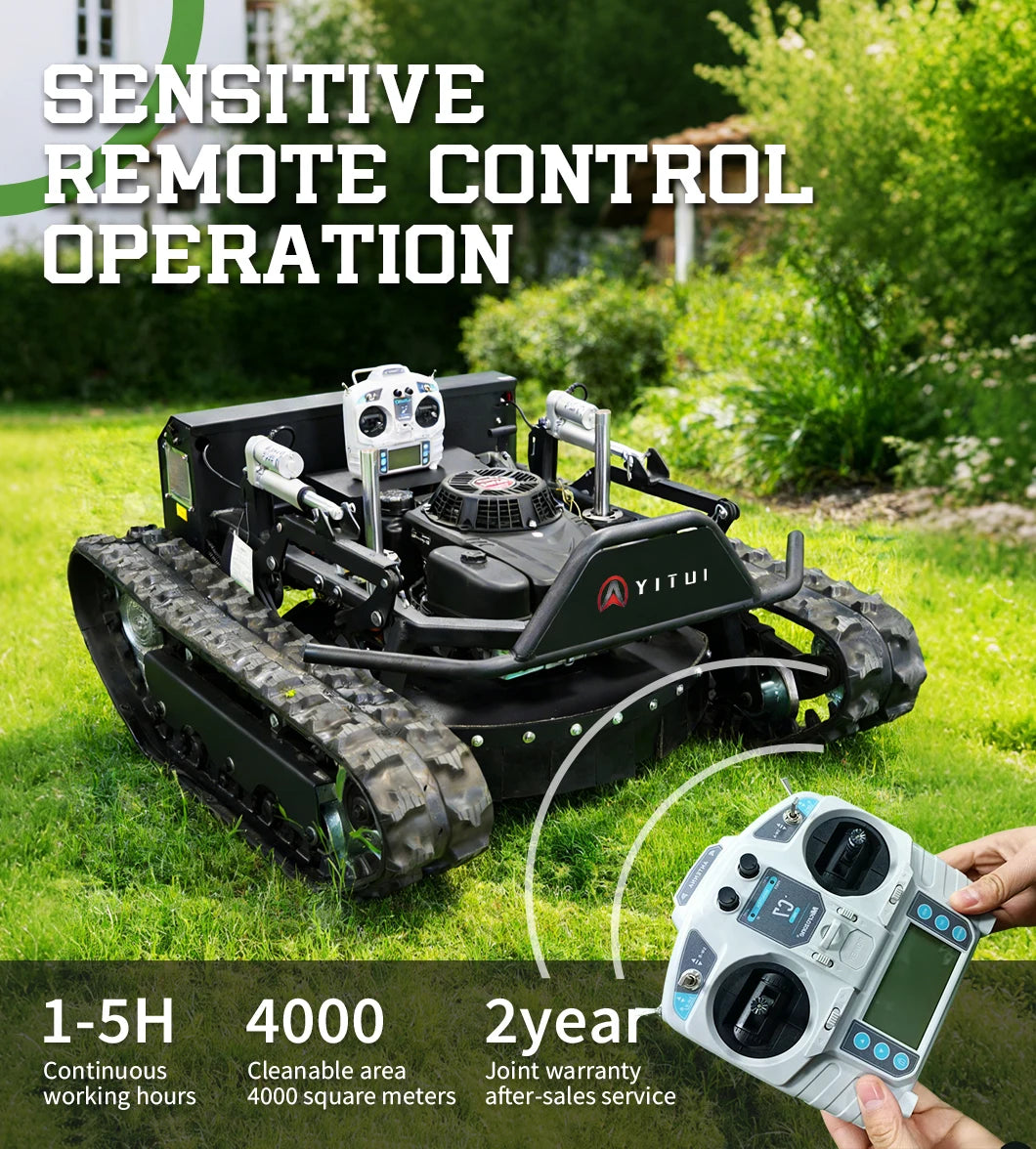 Customized Long-battery-life Remote Control Lawn Mower Removal Large Remote-Controlled Lawn Mower Climbing-capable Lawn Mower