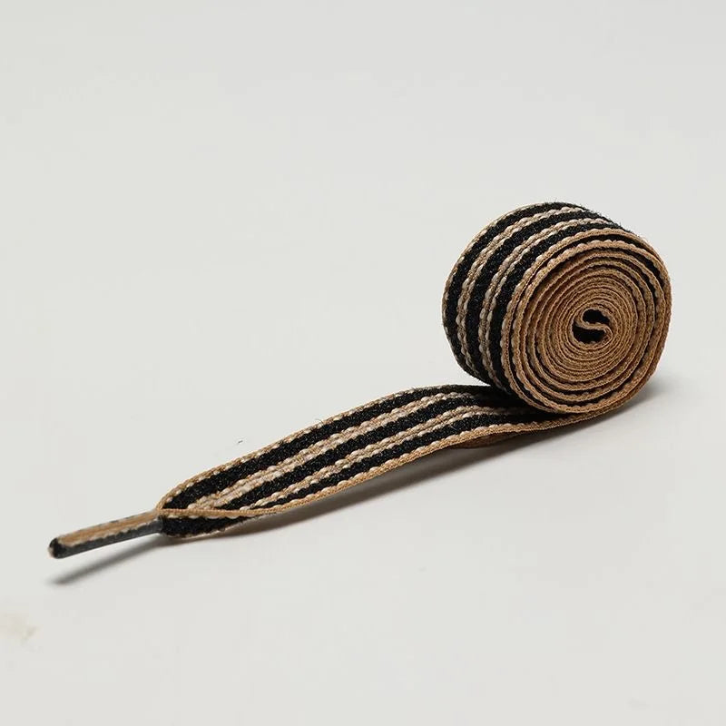 Red Green Striped Shoelaces