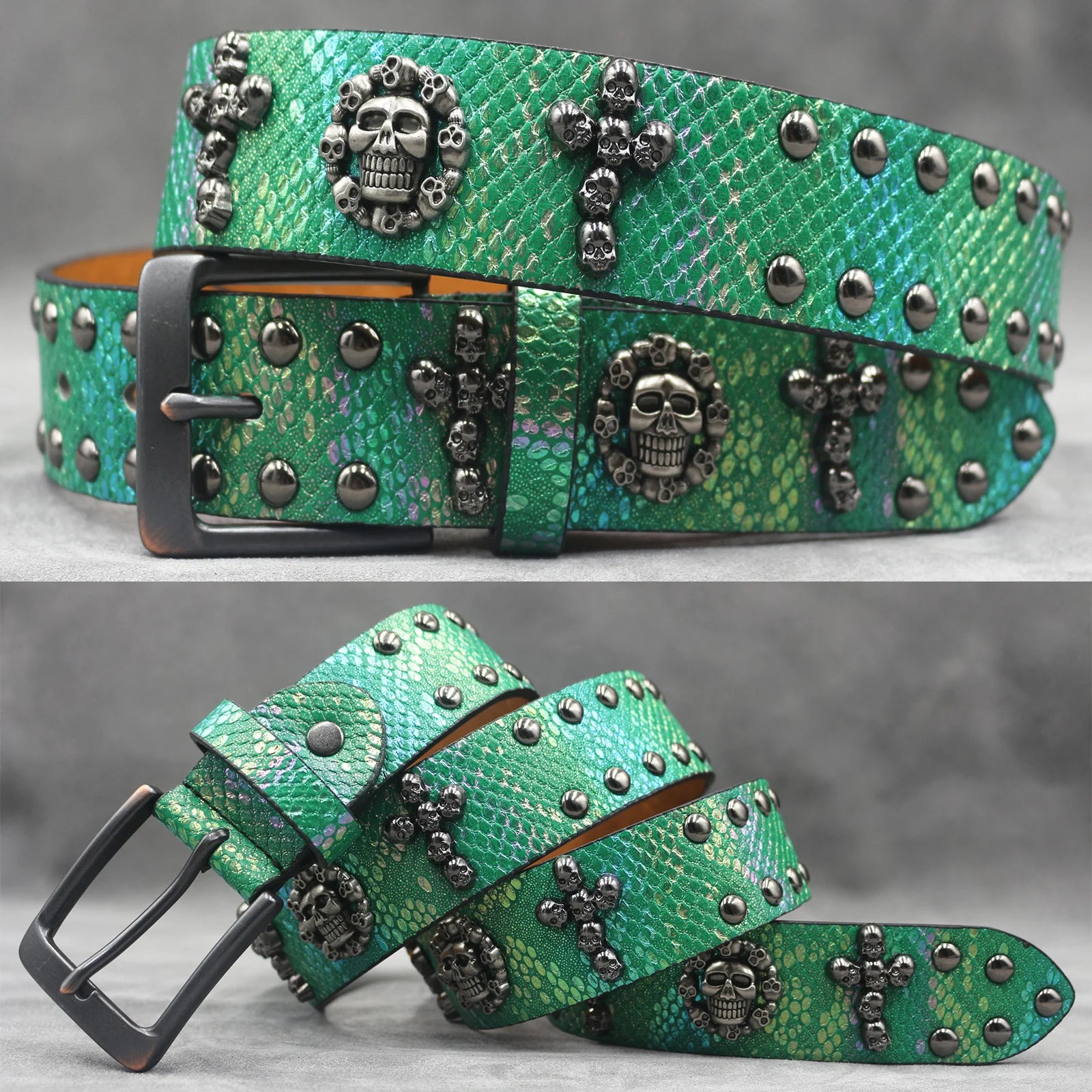 Rivet PU  Leather men's belt Fashion alloy belts Buckle luxury brand jeans belts for men business belt female belt