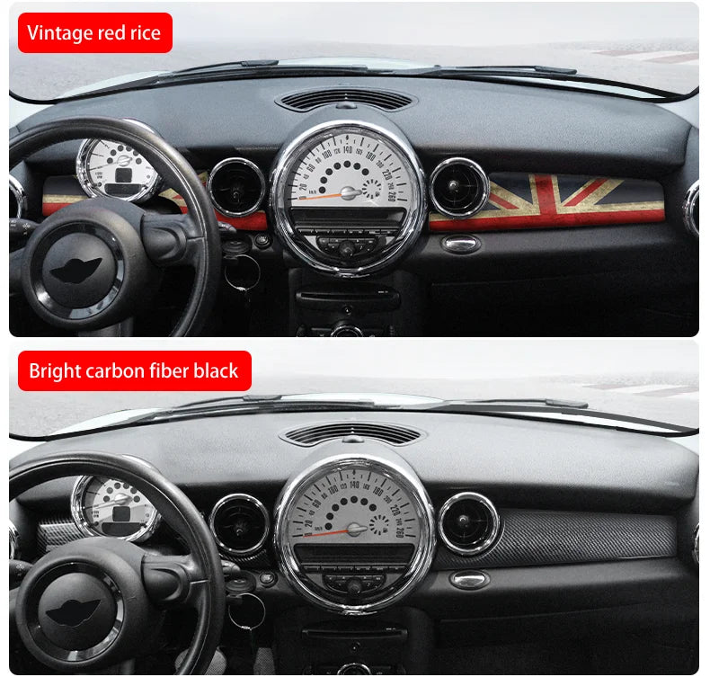 Car Dashboard Decal Leather Sticker For Mini Cooper R56 R55 R54 R57 R58 R59 Car Accessories Styling Only Left handdrive