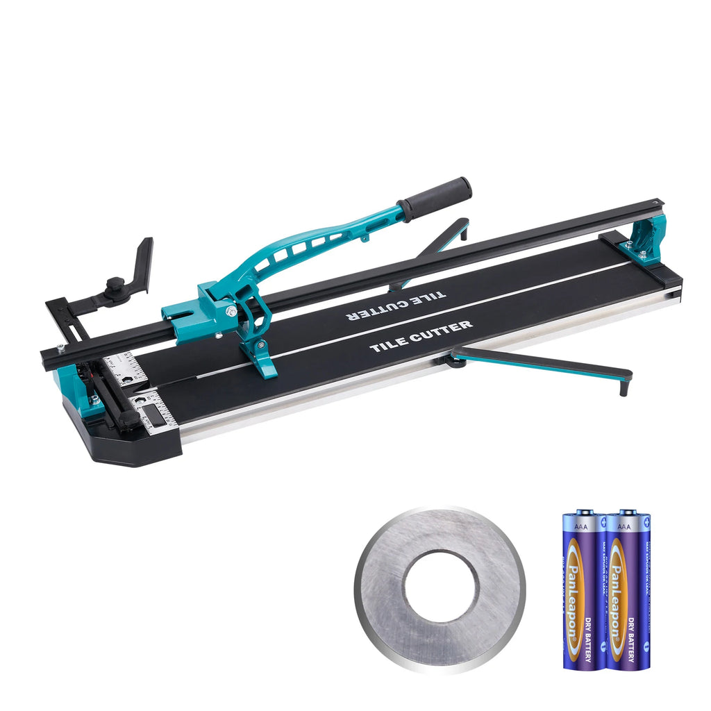 SucceBuy Manual Tile Cutter Laser Positioning Single Rails W/ Supporting Feet Professional Push Knife for Cutting Ceramic