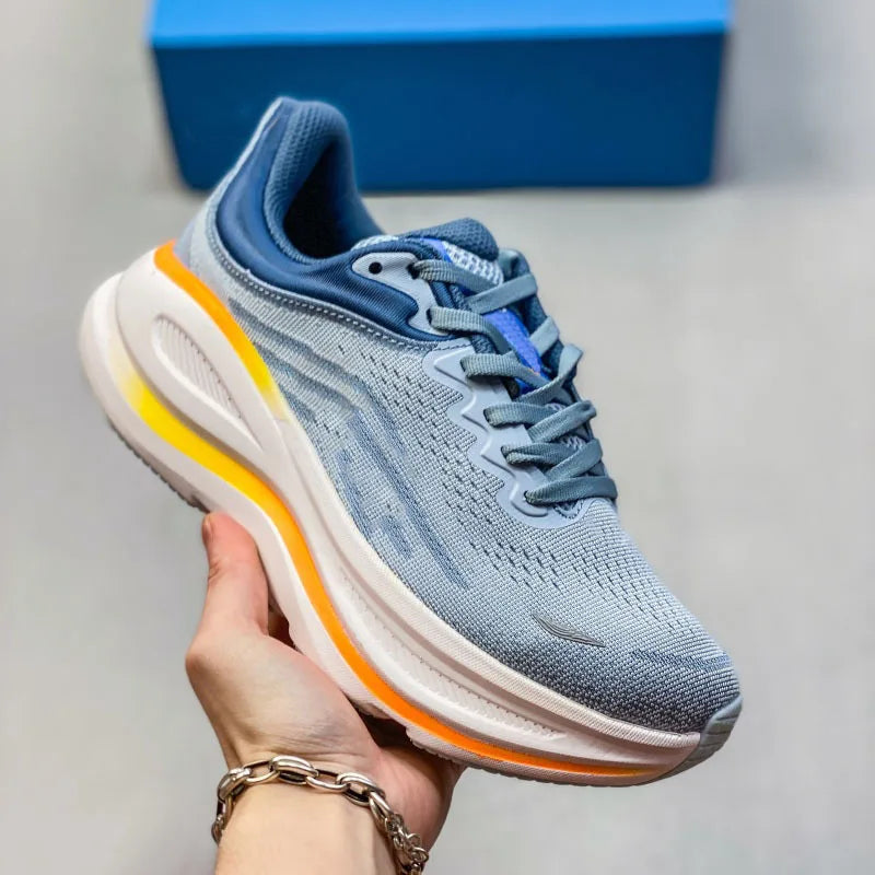 Trendy Unisex Breathable Mesh Running Sneakers, Lightweight Shock-Absorbing Casual Running Shoes