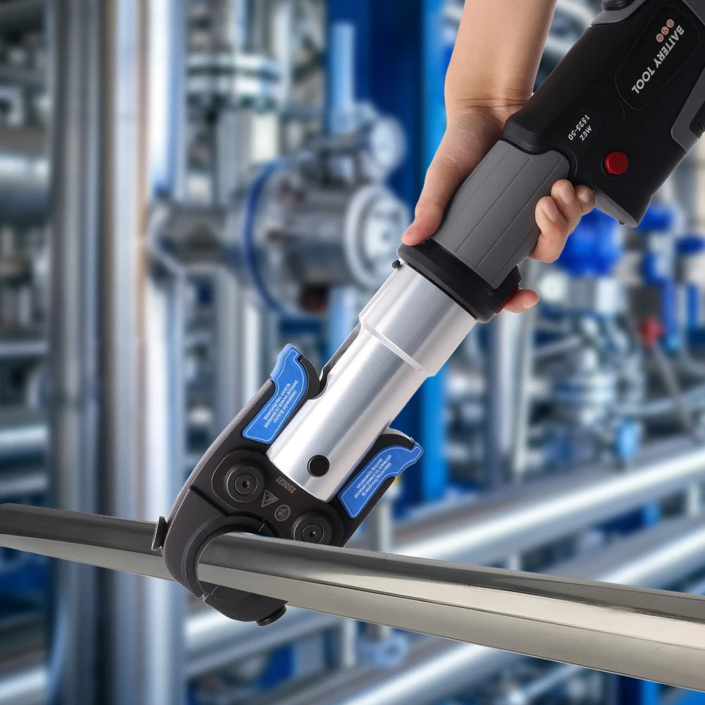 Podofo Electric Pipe Crimping Tool for TH16/20/25/26/32mm+V12/15/18/22/28mm+U16/20/25/32mm Battery Compression Tool with Jaws