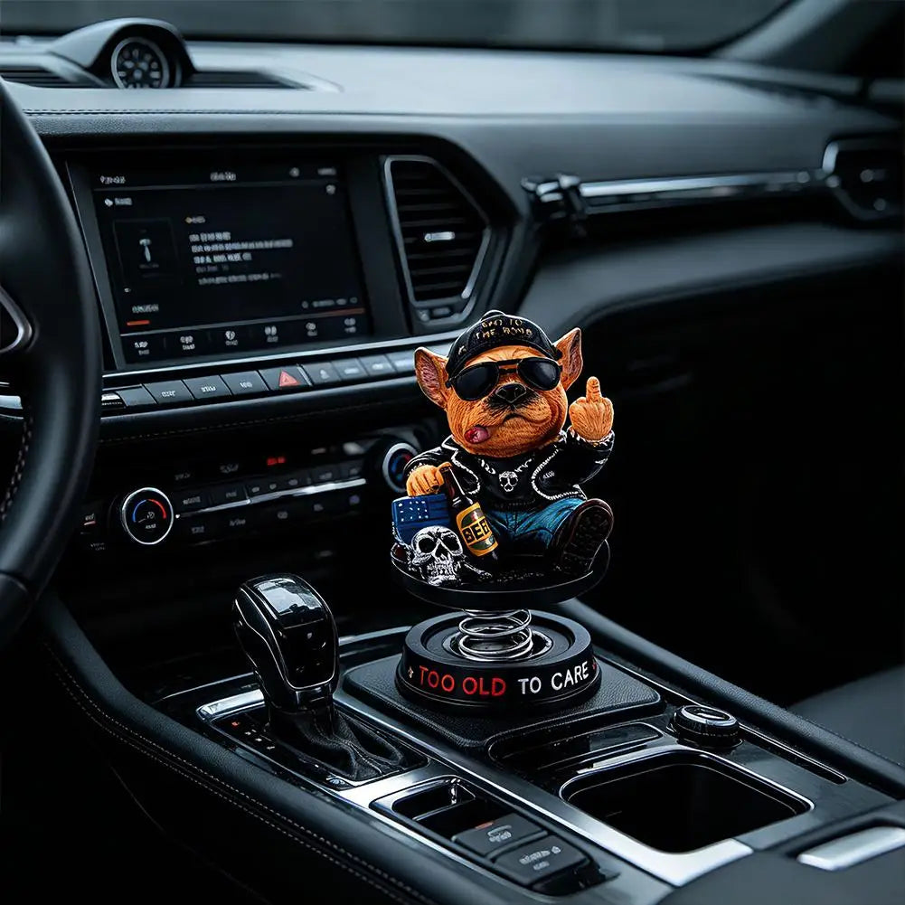 Wear-resistant Bulldog Car Ornaments Feel Comfortable Resin Material Car Dashboard Decoration Car Accessories Interior Decor