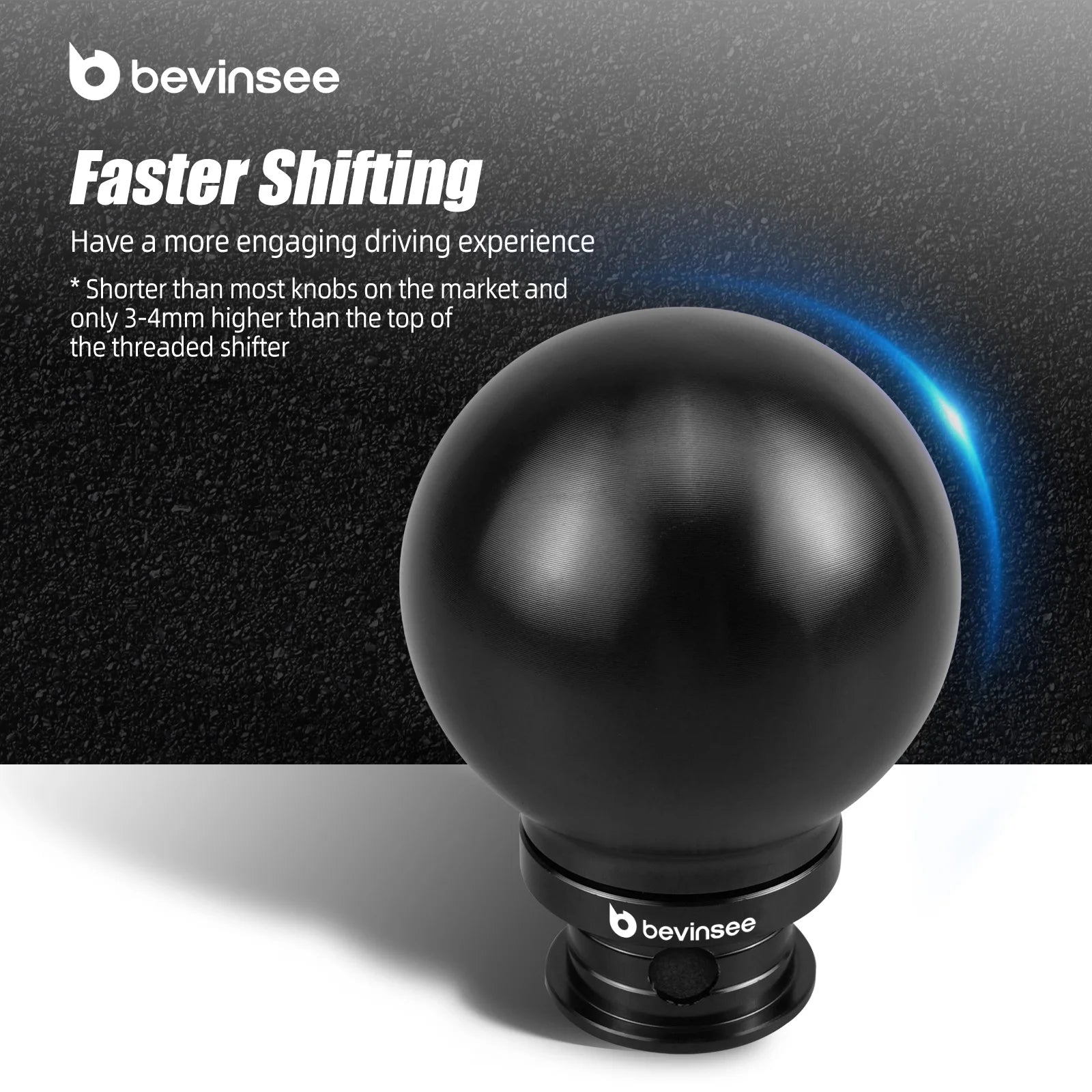 Pommeau de levier de vitesses BEVINSEE discret pour Honda Civic/Civic Si/Type R/Accord/CR-V/Fit/CRZ/Element pour Acura RSX TSX MT