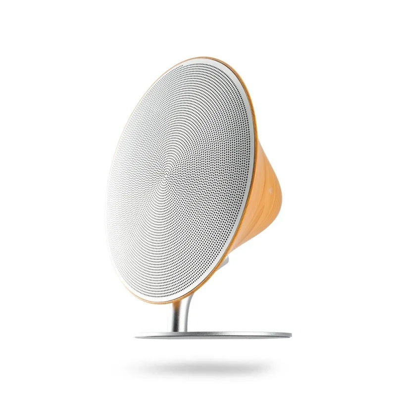 Enceinte stéréo de bureau Bluetooth avec caisson de basses à surface tactile métallique, en bois vintage élégant, prenant en charge le TWS.