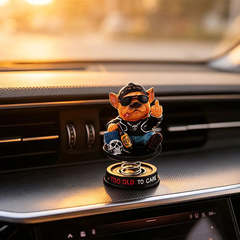 Wear-resistant Bulldog Car Ornaments Feel Comfortable Resin Material Car Dashboard Decoration Car Accessories Interior Decor
