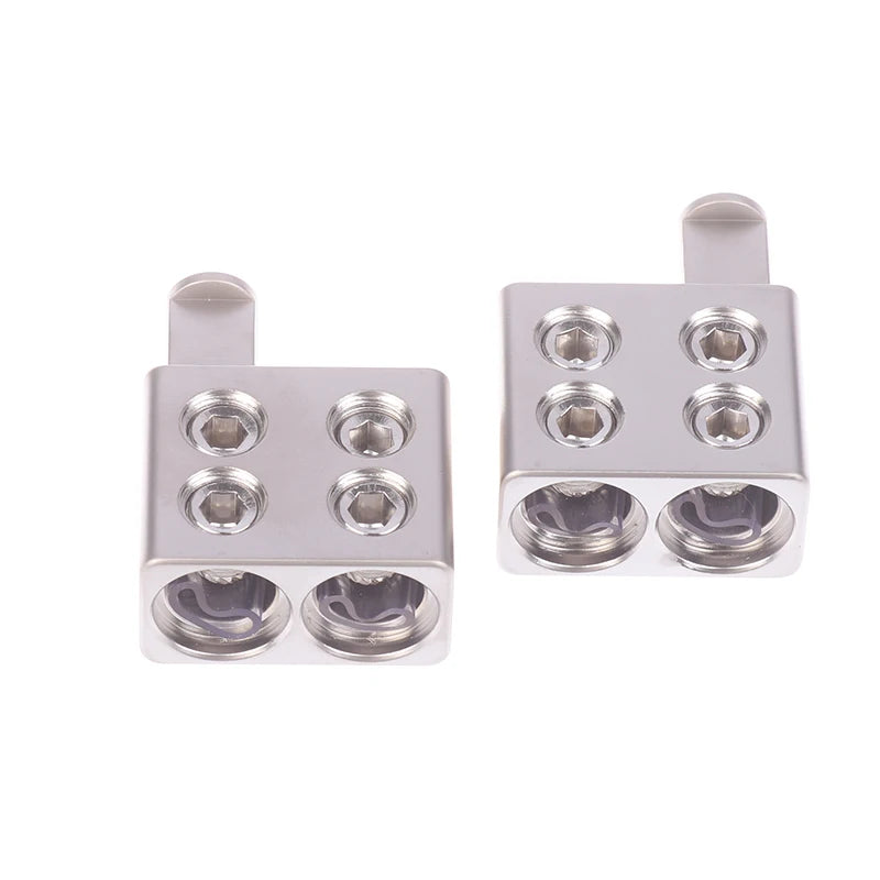 2 pièces séparateur audio de voiture fil d'alimentation terminal amplificateur audio double calibre 1/0 vers réducteurs d'entrée d'ampli calibre 1/0 décharge