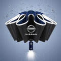 Fully Automatic UV Umbrella With LED Reflective Stripe Reverse Umbrellas For Nissan Rogue X-Trail GTR Note Qashqai Juke Patrol