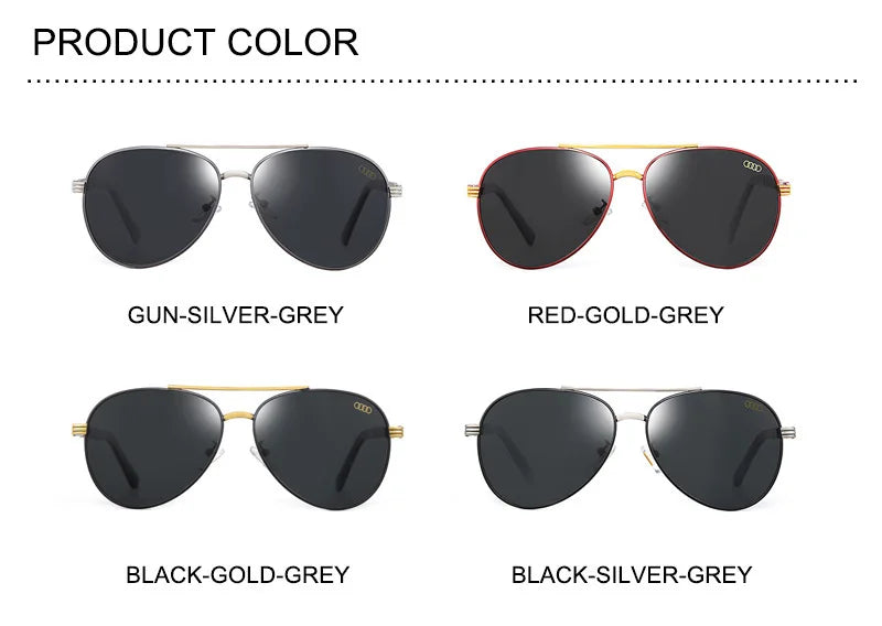 For audi High end luxury men driving polarized sunglasses, brand luxury design anti glare, men women Driver goggles gentlemanly
