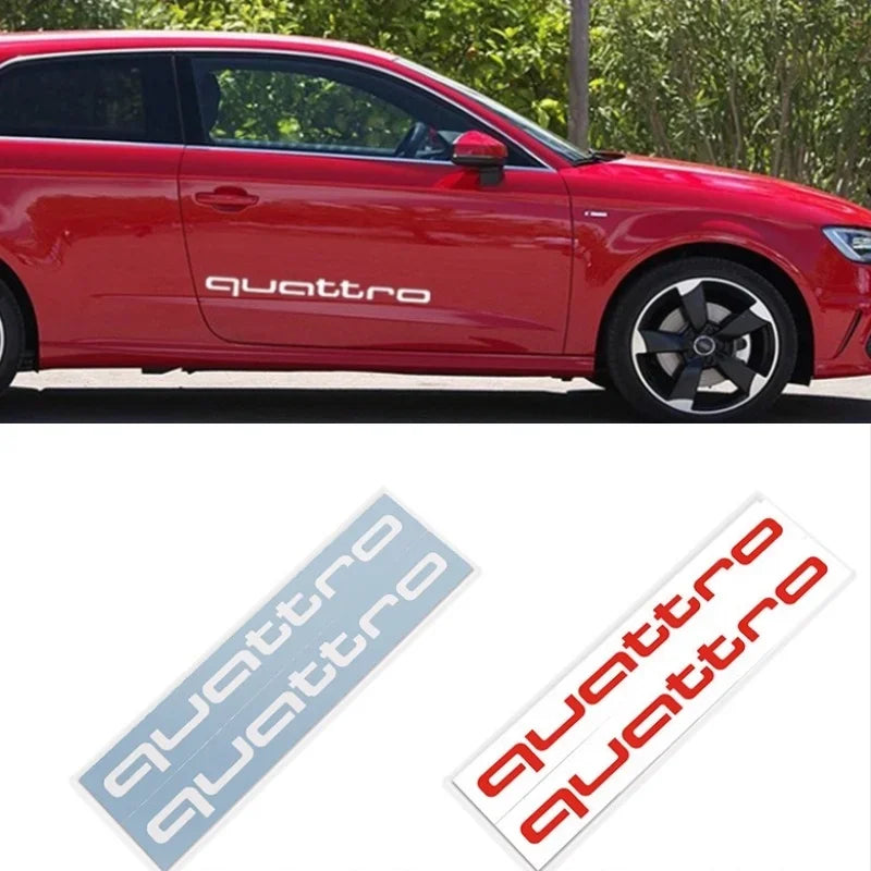 2pcs Car Body Reflective Stickers Decorative Stickers For Audi Quattro A1 A3 A4 A5 A6 A7 A8 Q2 Q3 Q5 Q7 S2 S3 S4 TT
