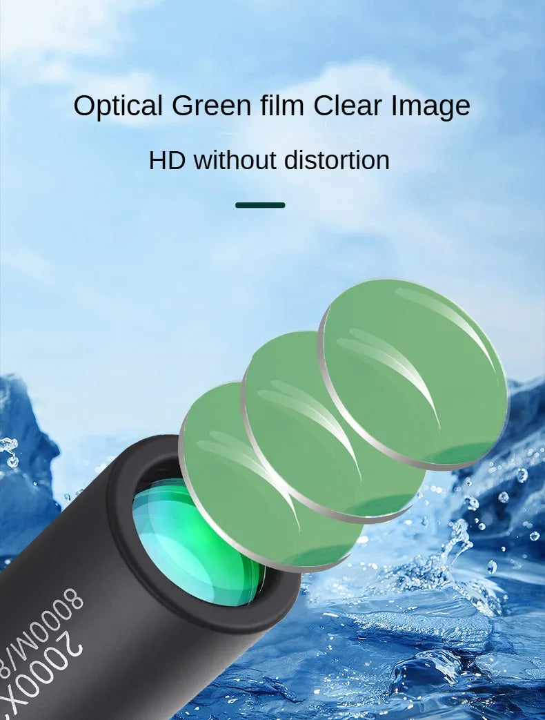 2000x25 HD Monocular Telescope Mini Portable Mobile Phone Telescope with Holder Outdoor Camping Hunting Birdwatching Telescopes