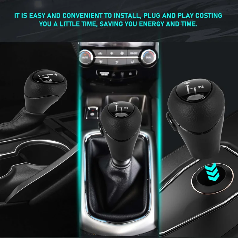 A09E-Auto Parts Leather Automatic Gear Shift Knob Lever Shifter For Mercedes Benz Smart Fortwo Roadster 450 451 Brabus Fortwo