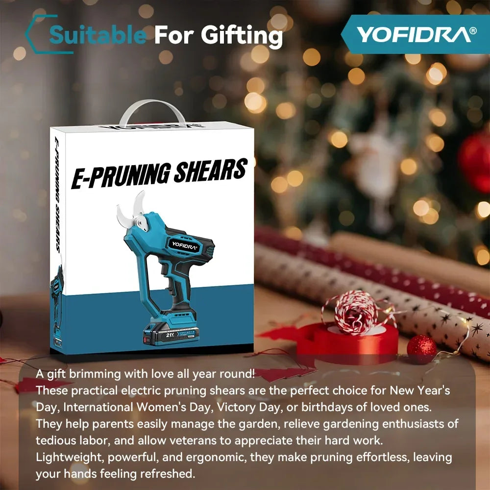 YOFIDRA 60mm AI Gears Control Brushless Electric Pruner Cordless Tree Bonsai Pruning Electric Scissors For Makita 21V Battery