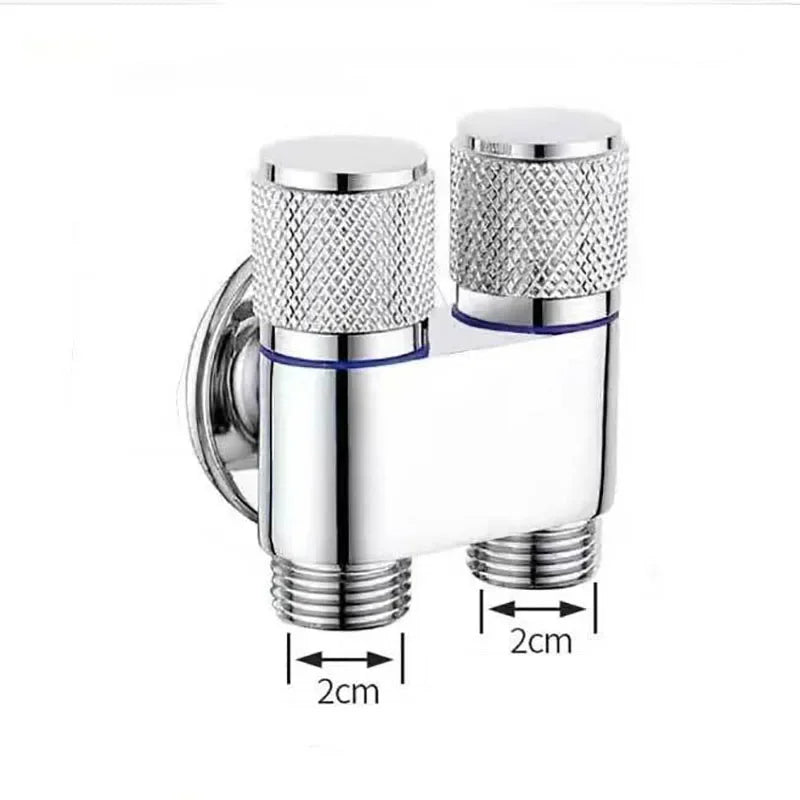 G1/2 1 In Two Out Double Control Washing Machine Faucet Toilet Triangle Valve Kitchen badSink Bathroom Basin Faucet Accessories