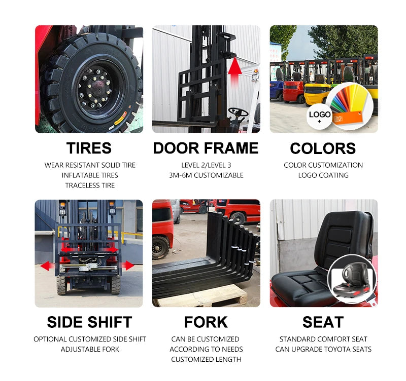 Free Delivery of 2.5-ton Electric Forklift with Hydraulic Lifting Customized for Elevated Electric Forklift.