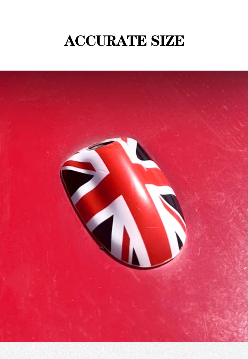 Car Wiper Water Spray Nozzle Covers Stickers Union Jack For Mini Cooper F54 F55 F56 F57 F60 Decorative Shell Car Accessories