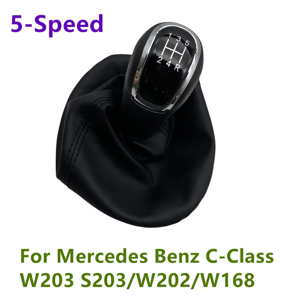 For Mercedes Benz C-Class W203 S203/W202 BJ (1993-2001)/A-Class W168 5 Speed High Quality Car Shift Gear Knob Shifter  Auto Part