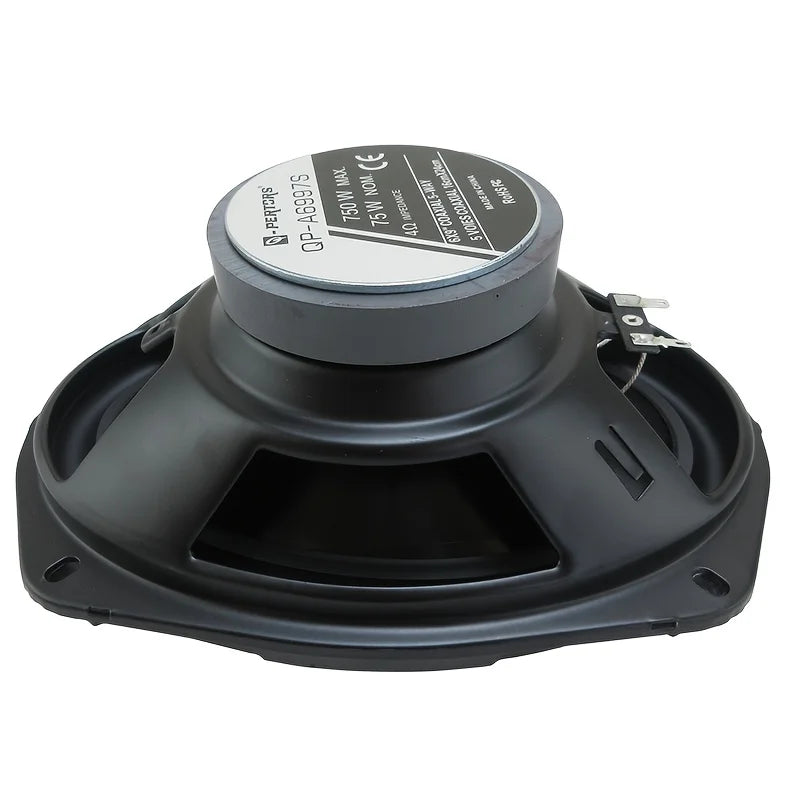 2 HAUT-PARLEURS DE VOITURE COAXIAUX 5 VOIES PLEINE GAMME 6 x 9 POUCES 1300 W – Cache-poussière et câbles audio inclus | Installation facile sur portière pour un son stéréo amélioré | Idéal pour une mise à niveau du système audio