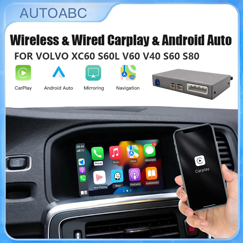 Wireless Carplay for Volvo XC60 S60 V40 V60  XC90 S90 Module Car Accessories Android Auto Airplay Mirror Link