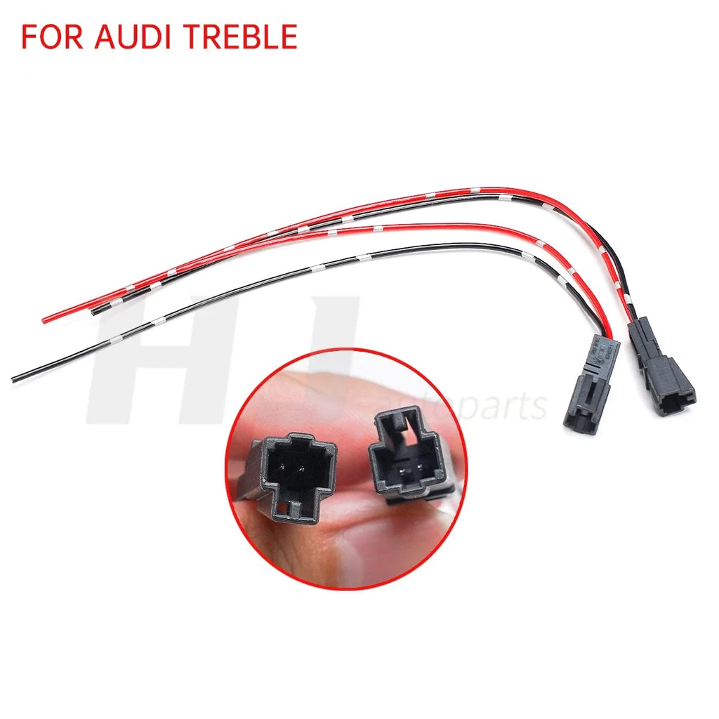 2pcs Car Audio Treble Speaker Plug Wire Tweeter Plug Sub Woofer Lossless Install Lond Speaker Cable Adapter Harness for Audi