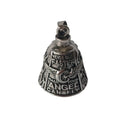 Vintage 3D Design Motorcycle Guardian Bell Retro Punk Style Angel Pendant Bell Alloy Wing Design Evil Spirit Trap Bell Men