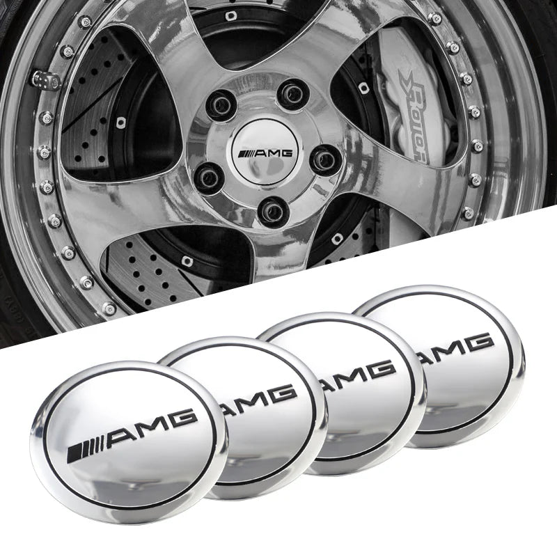 1Set Car Wheel Stickers 56mm Auto Center Hub Cap Decal For Mercedes Benz AMG Smart W205 C300 W203 W206 W108 W124 W126 W140 W168