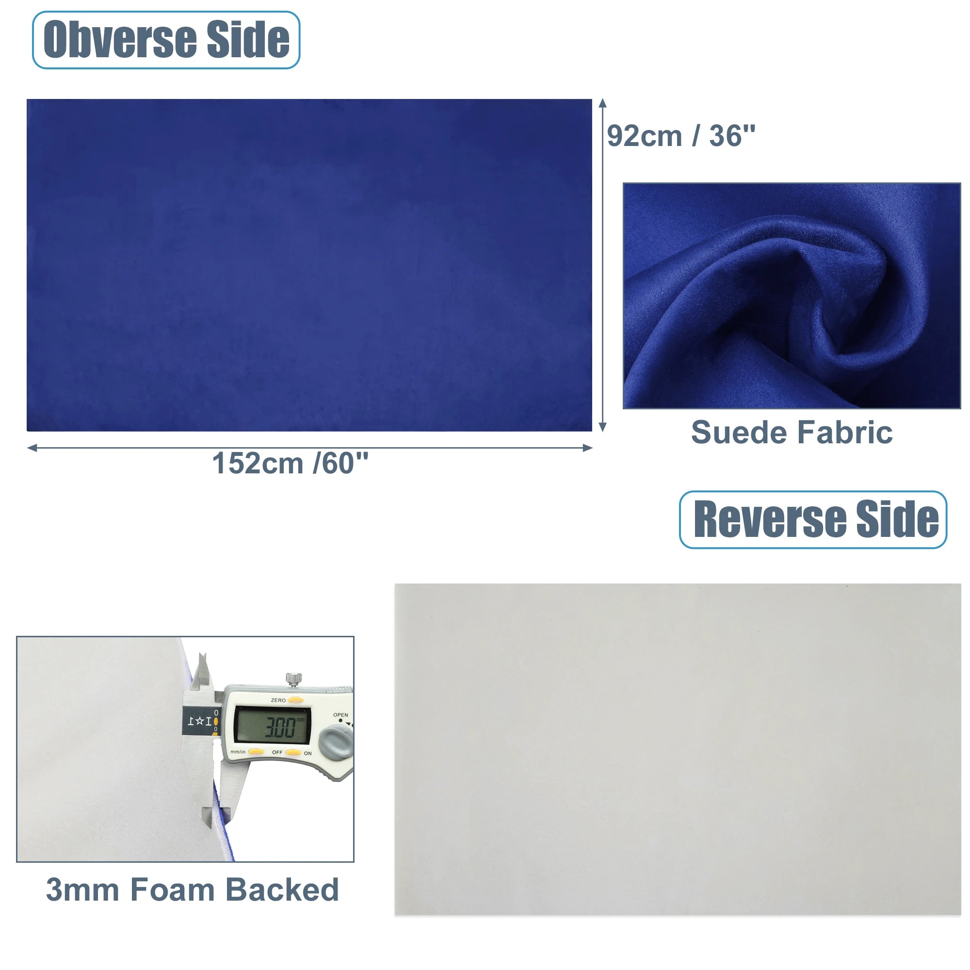 UXCELL Suede Headliner Fabric Foam Backed for Car Truck Interior Trim Protect Aging Broken Faded DIY Replacement 200x152cm