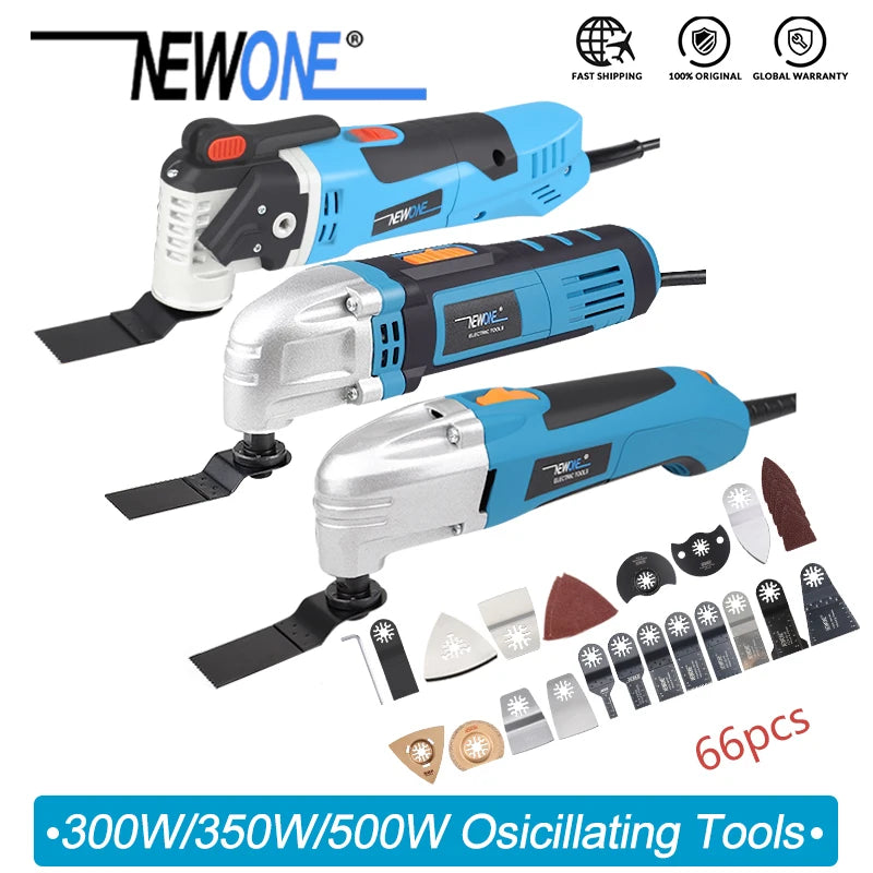 NEWONE 300W/350W/500W Oscillating Tool Multifunction Power Tool Electric Trimmer Renovator saw 3with handle,DIY home improvement