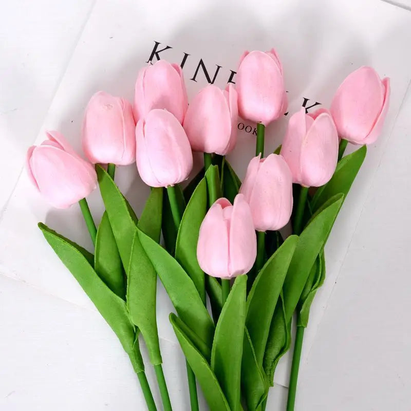 3/5/10/20pcs Tulips Artificial Flowers Real Touch Flower Bouquet Tulips Fake Flower for Wedding Home Decoration
