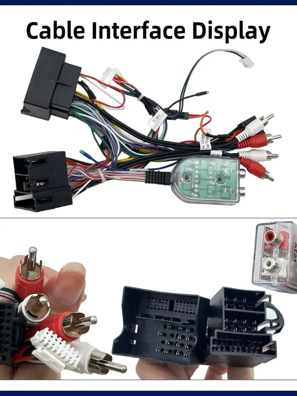 Faisceau de câblage d'alimentation de l'autoradio avec convertisseur audio pour Audi TT A3 S3 RS3 A4 S4 RS4 Lecteur multimédia autoradio et vidéo