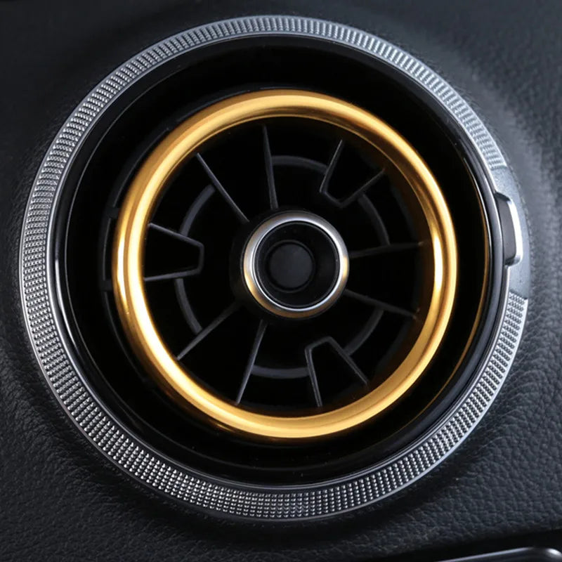 Car Air Center Console Outlet Trim Inner Ring Cover Styling For Audi A3 8V S3 2014-2019 Q2 2017 2018 2019 Interior Accessories