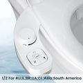 Bidet non électrique SAMODRA - Fixation de siège de toilette à double buse autonettoyante (lavage avant et arrière)