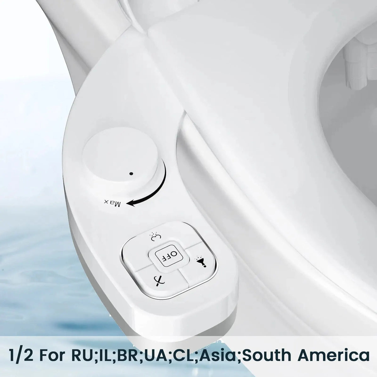Bidet non électrique SAMODRA - Fixation de siège de toilette à double buse autonettoyante (lavage avant et arrière)