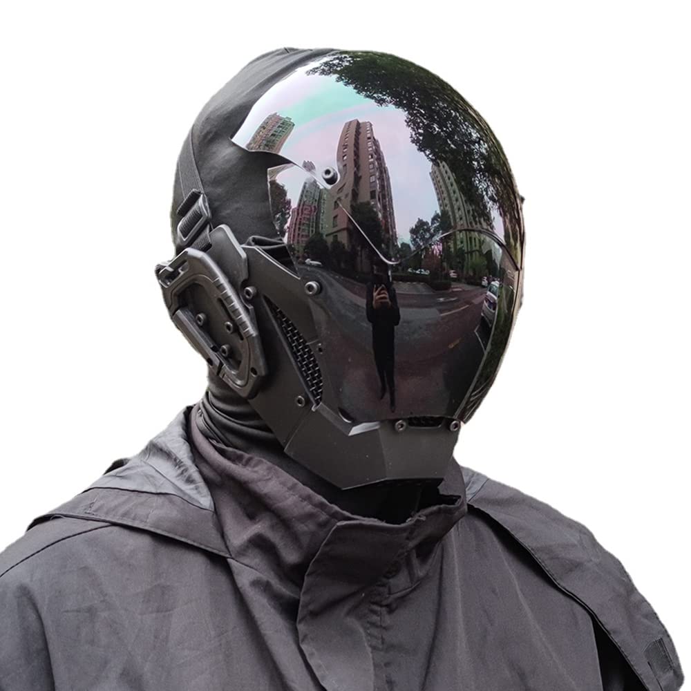 JAUPTO Cyberpunk Mask Playing Cosplay Future Futuristic Cool Standard Model Science Fiction for Halloween Party