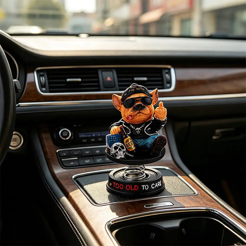 Wear-resistant Bulldog Car Ornaments Feel Comfortable Resin Material Car Dashboard Decoration Car Accessories Interior Decor