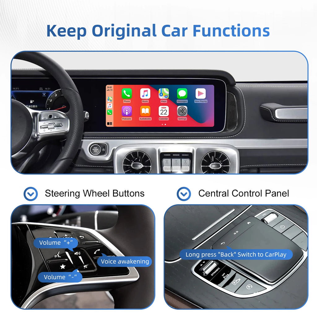 Ezonetronics for Mercedes Benz NTG 6.0 MBUX System 2019+ Wireless CarPlay Android Auto retrofit kit decoder box CarPlay