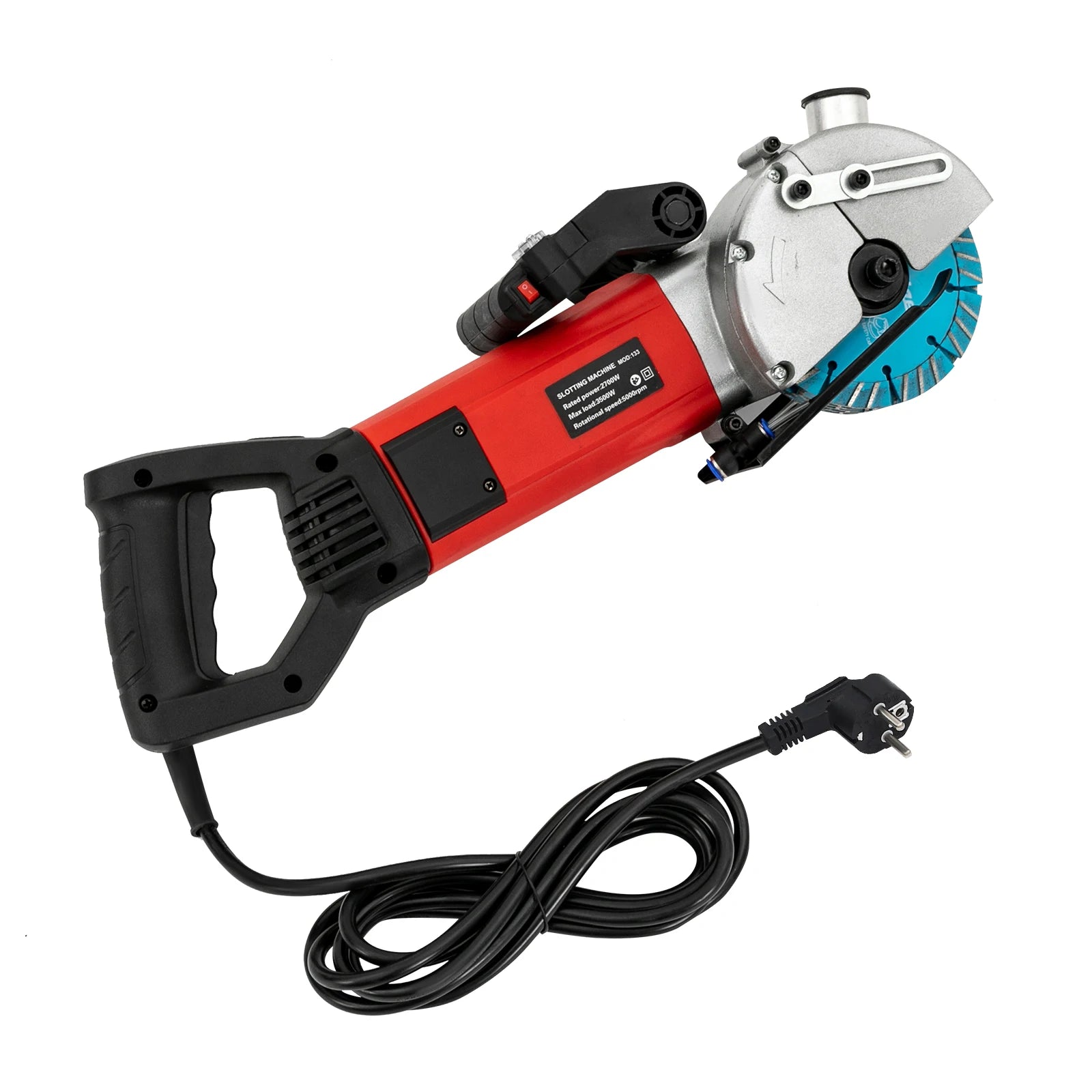 2700W Wall Chaser Concrete Cutter 133mm Concrete Circular Saw Slotter Electric Laser Aiming Groove Slotting Machine