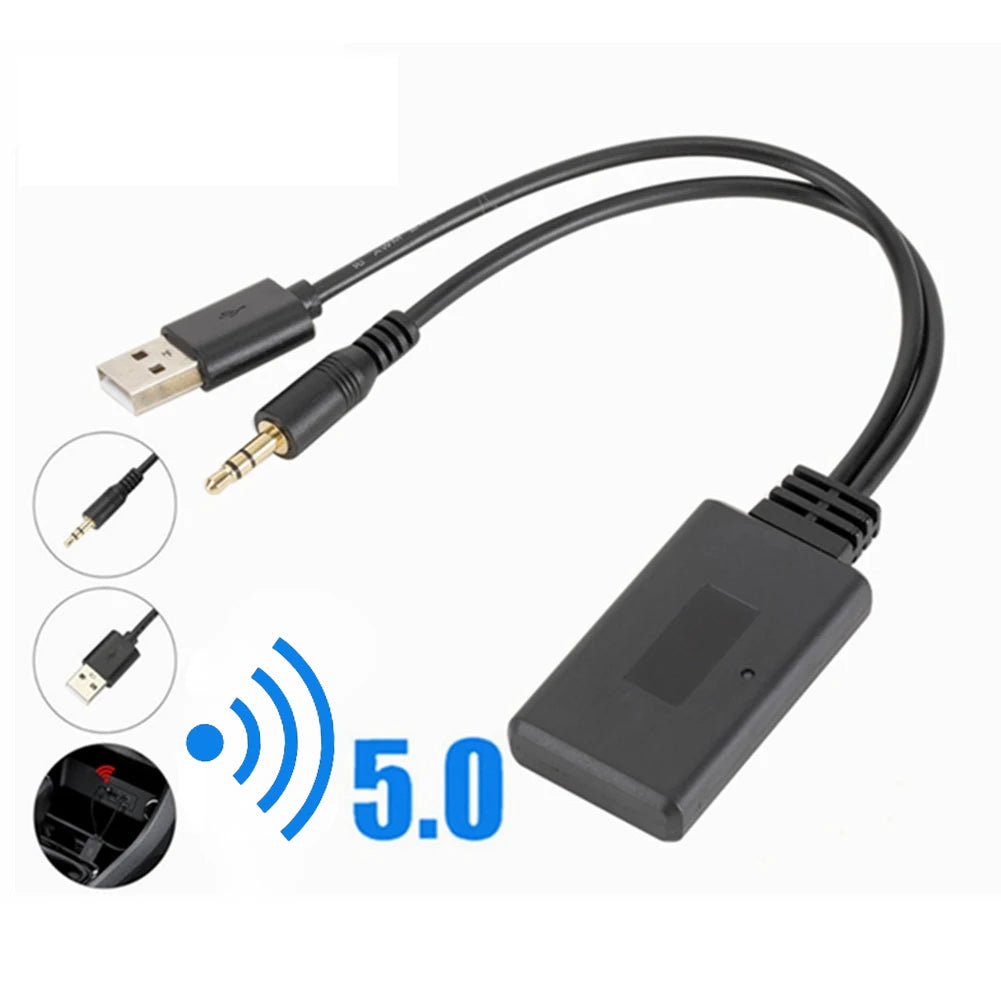 Bluetooth-compatible Radio Cable Adapter Universal Car Aux Bluetooth-compatible Music Audio Receiver Car Adapter