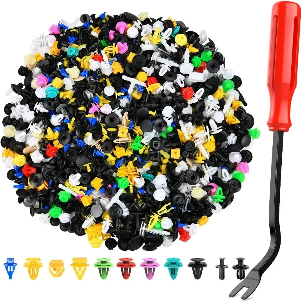 1000Pcs Mixed Car Buckle Car Bumper Door Panel Fixed Clip Universal Car Clip Mixed Car Bumper Fender tive Door Panel Prot