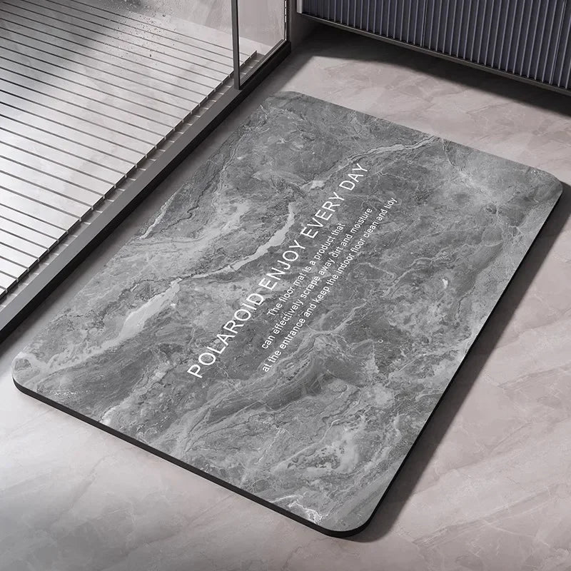 VIKAMA Premium Diatomaceous Earth Bathroom Mat Absorbent Quick-Dry Foot Mat Bathroom Shower Area Anti-Slip Rug Home Decor