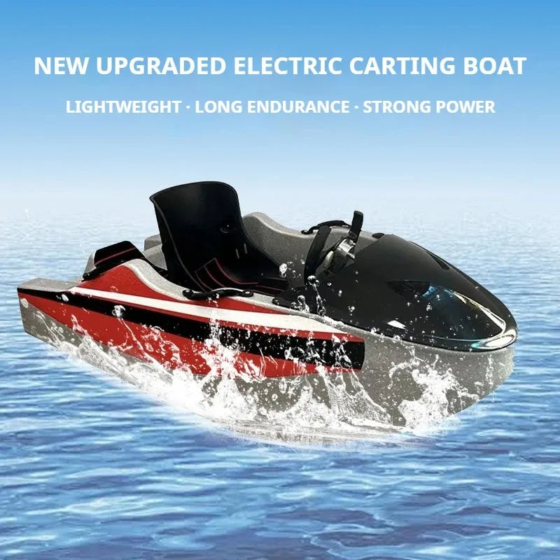 Electric Watercraft, 52km/h Dual-Speed Motorized Jet Ski for 2 Adults, 150kg Load & 90min Runtime for Water Sports & Skiing