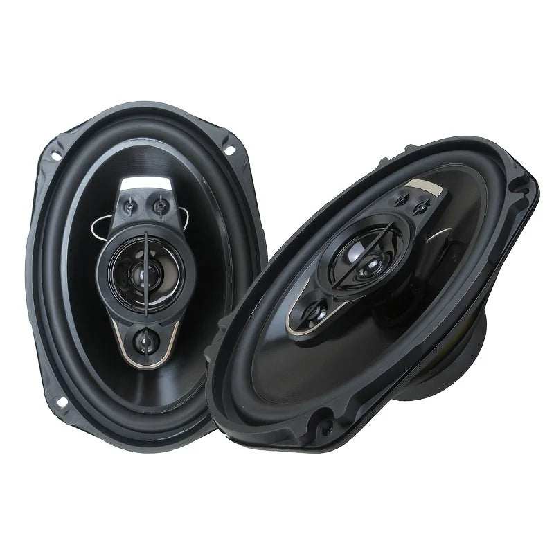 2 HAUT-PARLEURS DE VOITURE COAXIAUX 5 VOIES PLEINE GAMME 6 x 9 POUCES 1300 W – Cache-poussière et câbles audio inclus | Installation facile sur portière pour un son stéréo amélioré | Idéal pour une mise à niveau du système audio