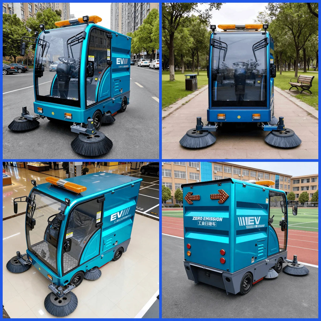 Electric Ride-On Road Sweeper Truck C0nTour DEY X5 3000W Self-Propelled New Vacuum Municipal Commercial Use