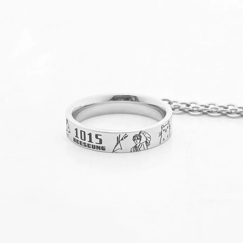Jungwon Heeseung Jay Jake Niki Sunoo Sunghoon Cool Fan Support Rings and Necklaces Surrounding Popular Korean Idol Boy Groups