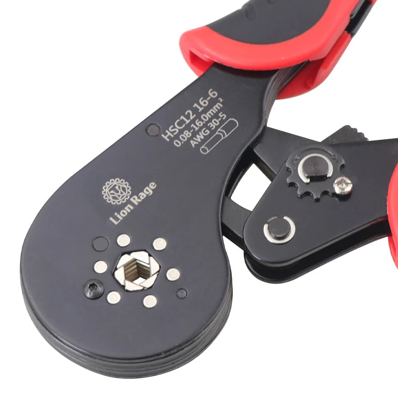 Ferrule Crimping Tool HSC12 16-6 Tubular Terminal Mini Pliers For Large Size Terminals Electrical Clamps 0.08-16mm²/30-5AWG